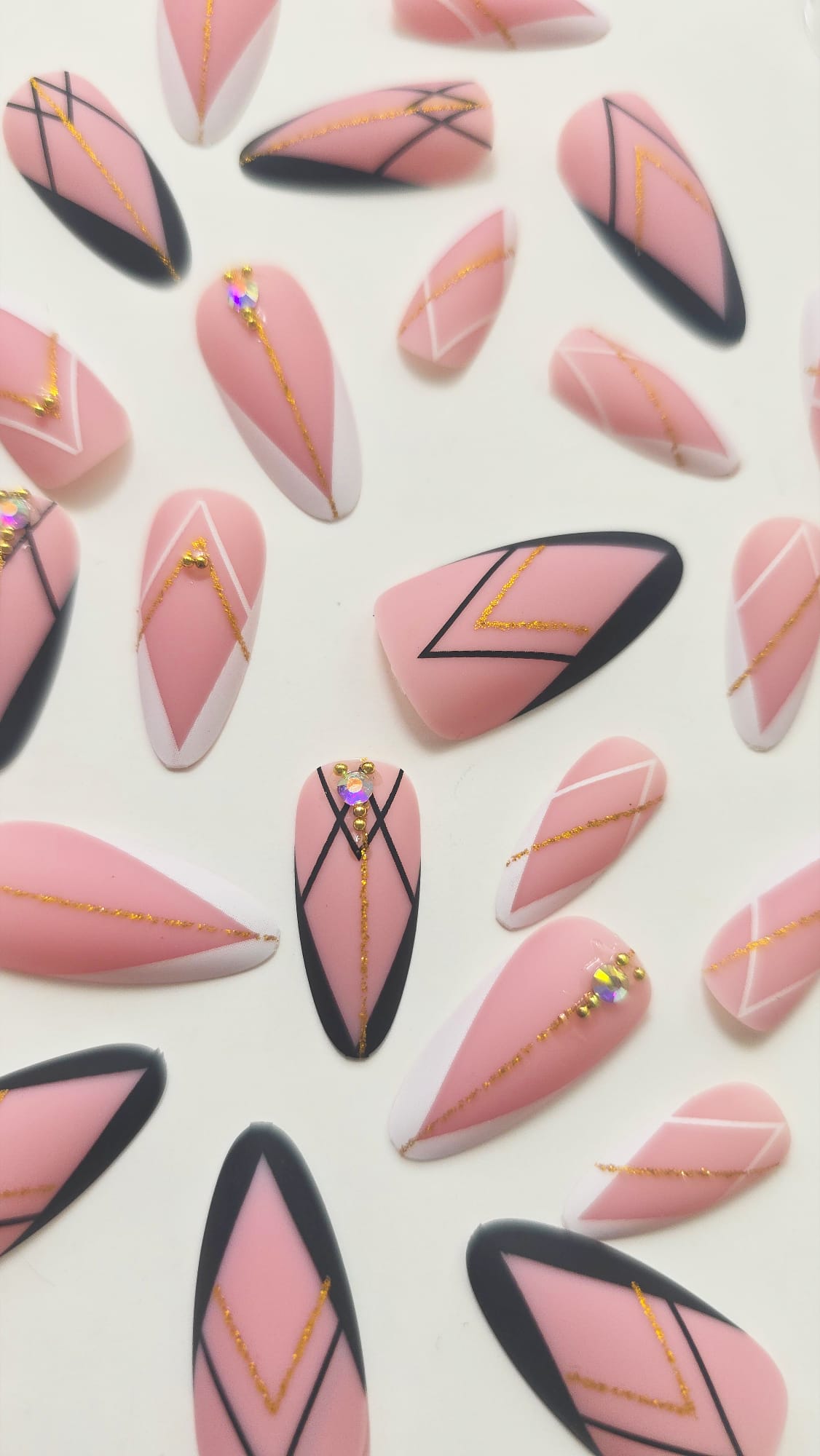 Unhas Postiças - 1260 Média - Matte Bling