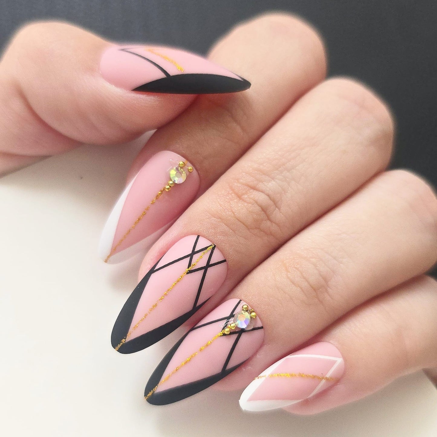 Unhas Postiças - 1260 Média - Matte Bling